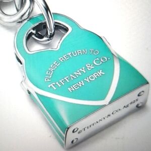 NEW Tiffany & Co. Silver and Blue Heart PENDANT